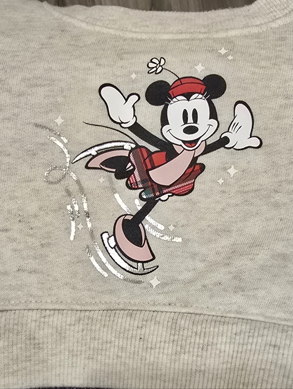 Disney Jumping Beans Minnie Mouse Dress 12 Months Gray Black Sparkle Dress